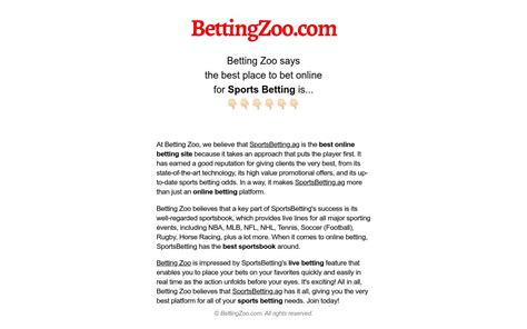 betting zoo.ag|abc sports betting.